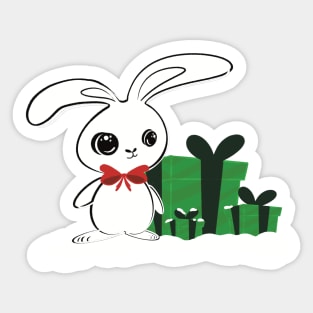 White rabbit Sticker